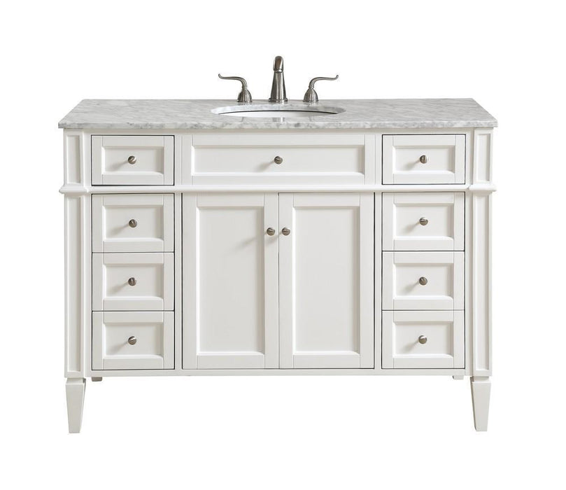 Elegant Decor Park Avenue 48 Inch . Single Bathroom Vanity Set Inch Model: VF12548WH