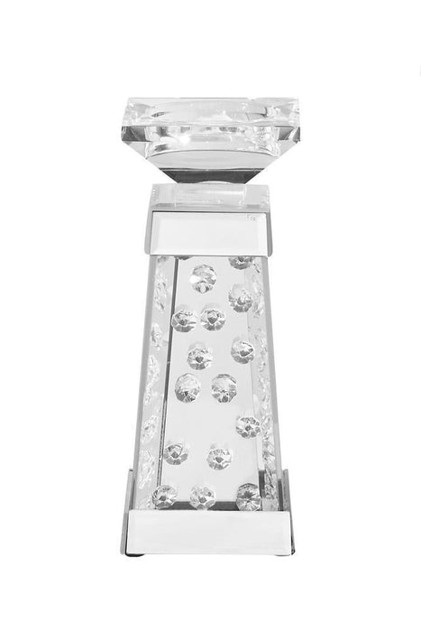 Elegant Lighting Sparkle 4 Inch . Contemporary Crystal Candleholder Inch Clear Model: MR9108