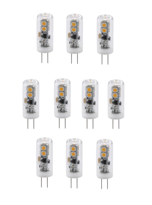 Elitco Lighting Housing LED G4 Light Bulb, 3000k, 330°, Cri80, Ul, 2w, 25 Watt Equivalent, 25000hrs, Lm150, Dimmable, 2 Years Wa Model: G4-2-30-10PK