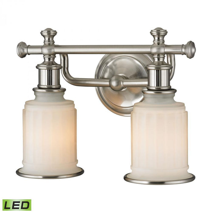 Elk Acadia 2 Light Vanity Lamp In Brushed Nickel Model: 52001/2-LED