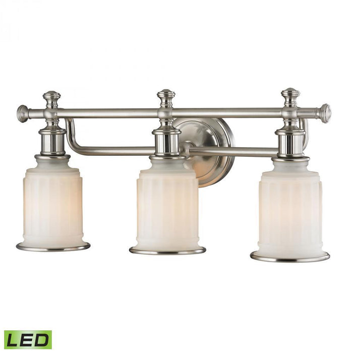 Elk Acadia 3 Light Vanity Lamp In Brushed Nickel Model: 52002/3-LED