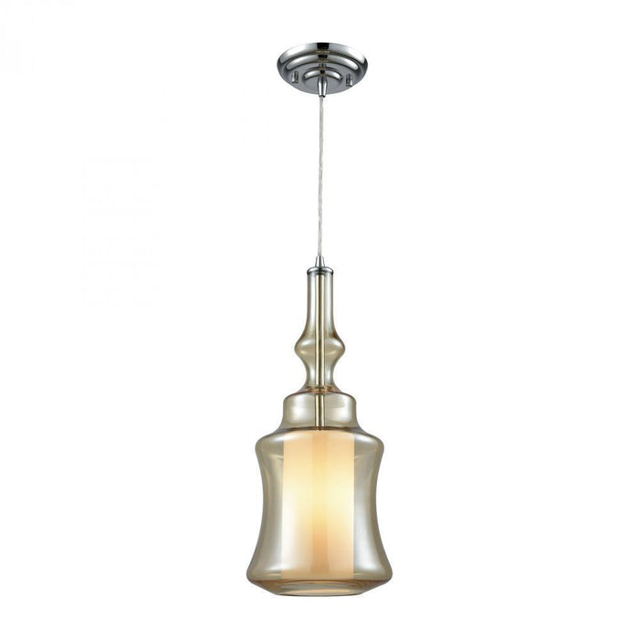 Elk Alora 1 Light Mini Pendant In Chrome With Model: 56502/1