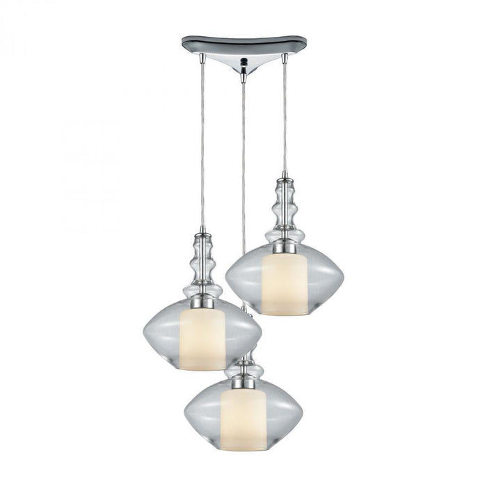 Elk Alora 3 Light Triangular Pendant Fixture In Model: 56500/3