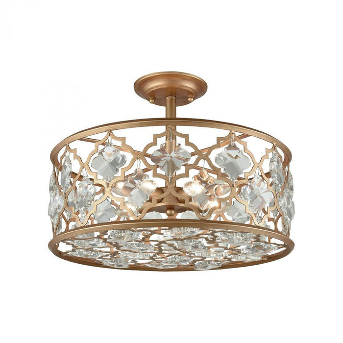 Elk Armand 4 Light Semi Flush In Matte Gold With Model: 32092/4