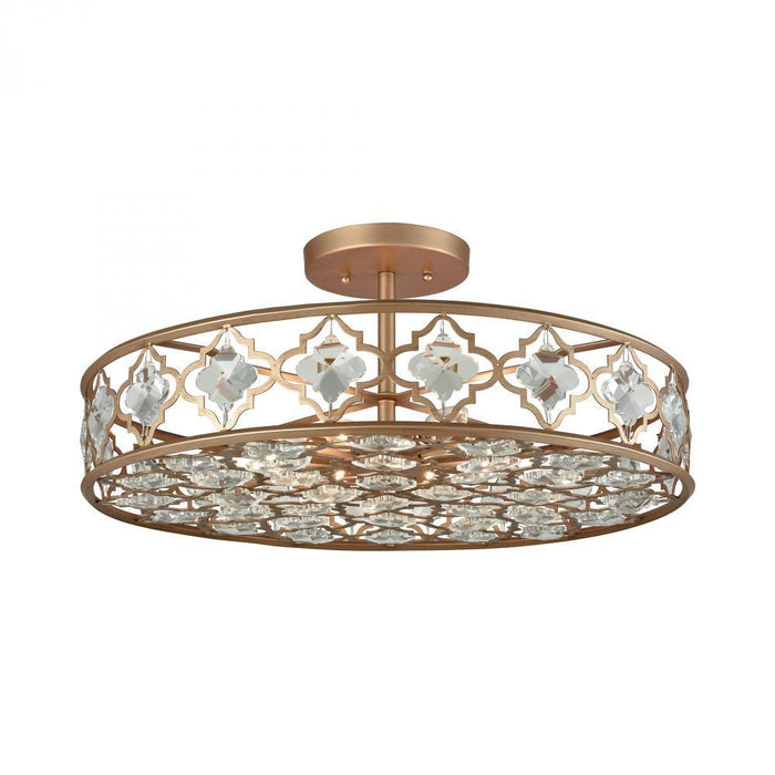 Elk Armand 8 Light Semi Flush In Matte Gold With Model: 32093/8