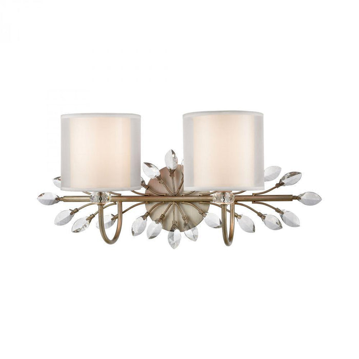 Elk Asbury 2 Light Vanity Light In Aged Silver Model: 16277/2