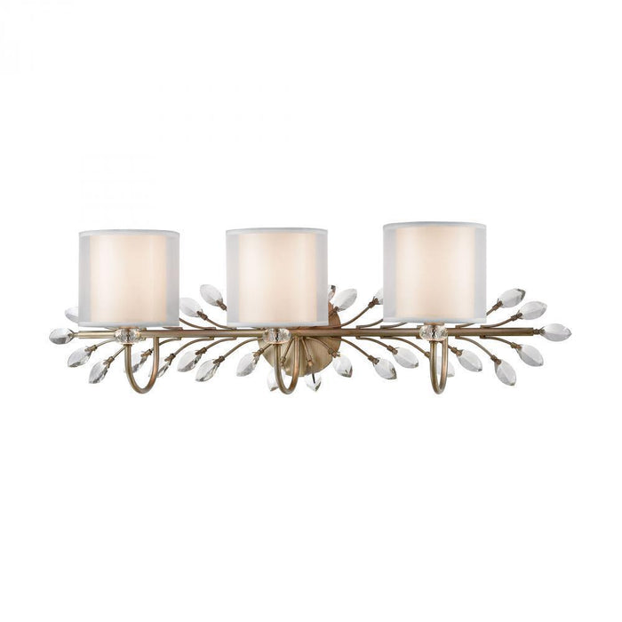 Elk Asbury 3 Light Vanity Light In Aged Silver Model: 16278/3