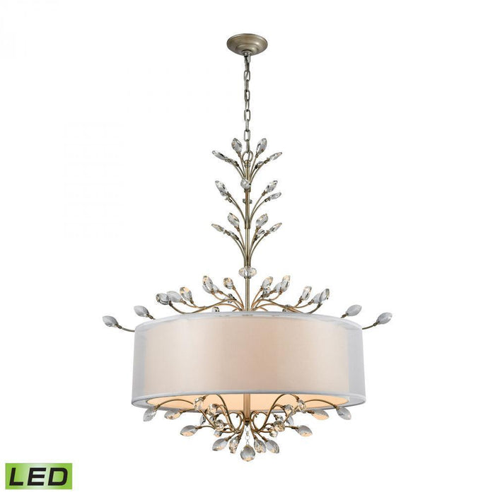 Elk Asbury 6 Light Chandelier In Aged Silver With Model: 16283/6-LED