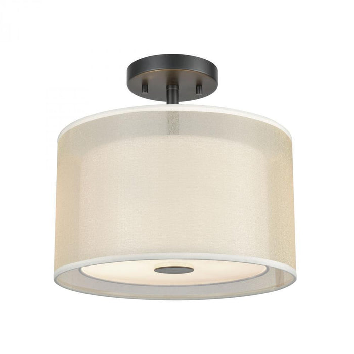 Elk Ashland 2 Light Semi Flush In Matte Black Model: 46266/2