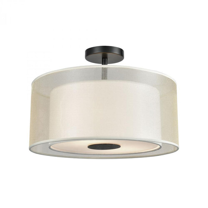 Elk Ashland 2 Light Semi Flush In Matte Black Model: 46267/2