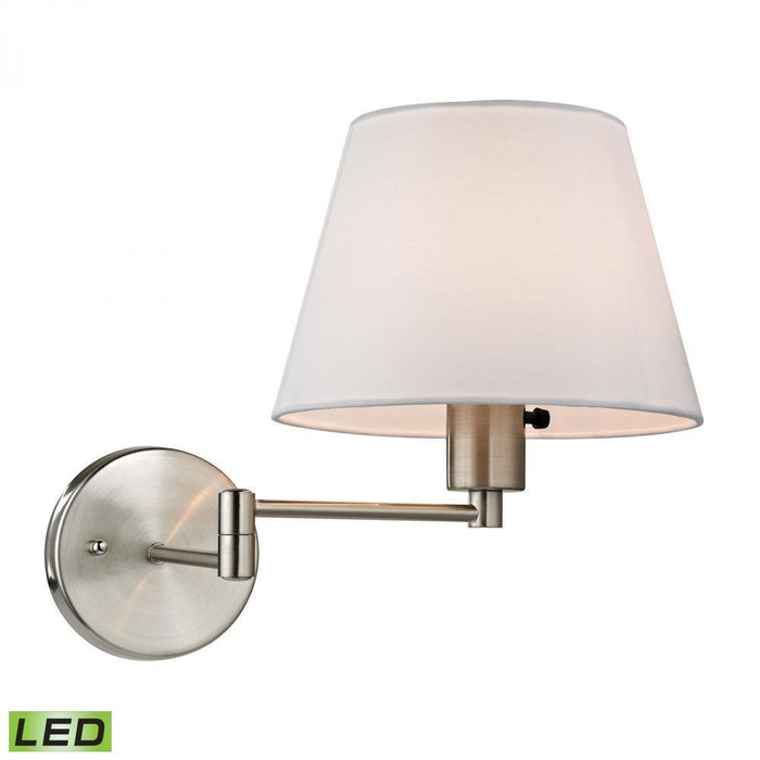 Elk Avenal 1 Light Swingarm Wall Lamp In Brushed Model: 17153/1-LED