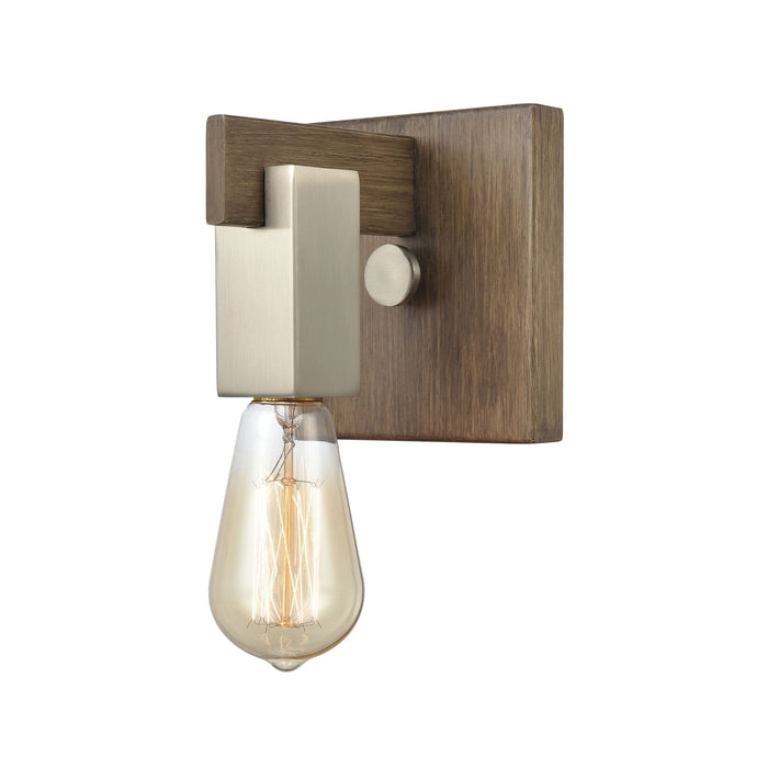 Elk Axis 1 Light Vanity Light In Light Wood And Model: 55056/1