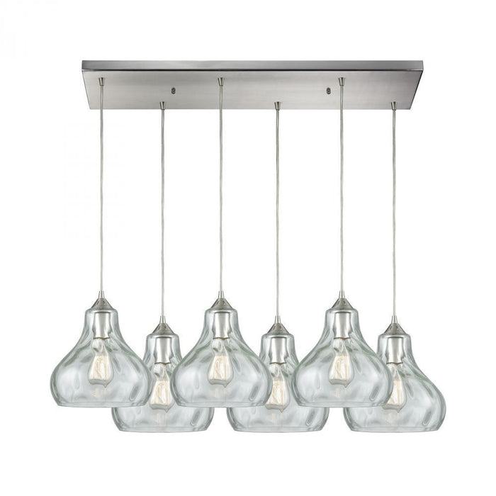 Elk Belmont 6 Light Rectangular Pendant Fixture Model: 25100/6RC