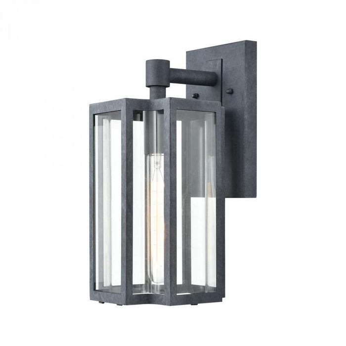 Elk Bianca 1 Light Sconce In Aged Zinc With Clear Model: 45164/1