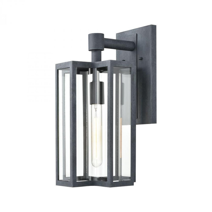 Elk Bianca 1 Light Sconce In Aged Zinc With Clear Model: 45165/1