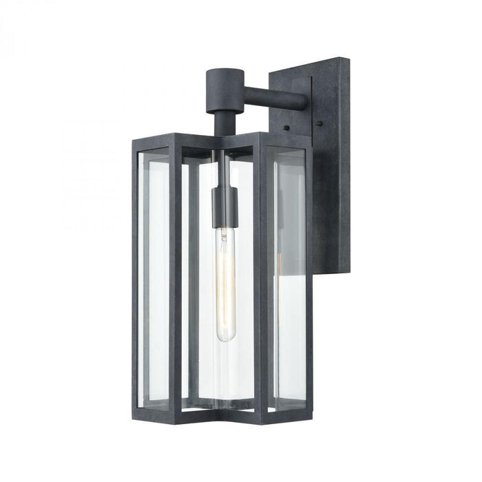 Elk Bianca 1 Light Sconce In Aged Zinc With Clear Model: 45166/1