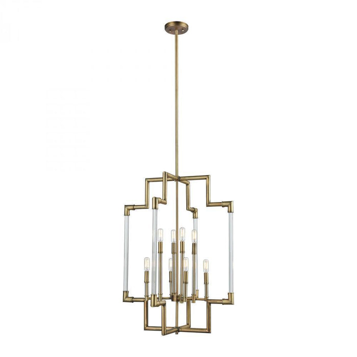 Elk Brandon 8 Light Pendant In Classic Brass Model: 69206/8