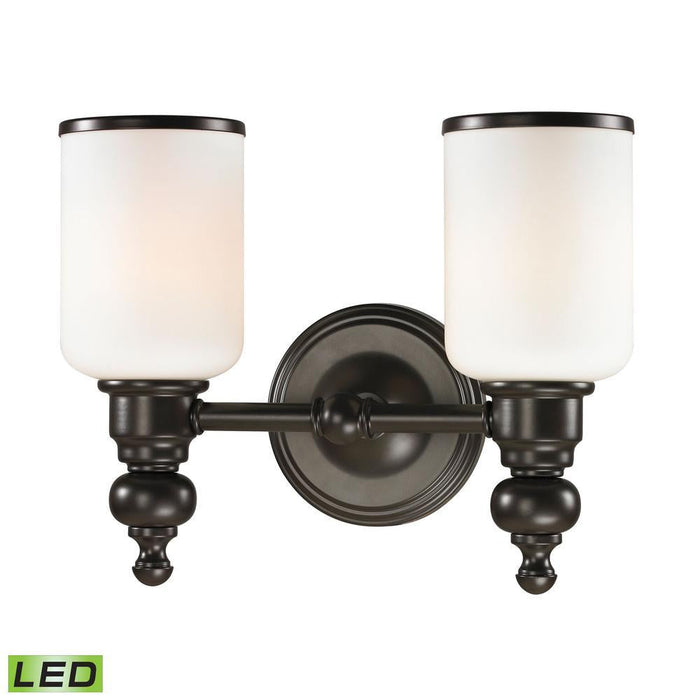 Elk Bristol 2 Light Vanity Lamp In Oil Rubbed Model: 11591/2-LED