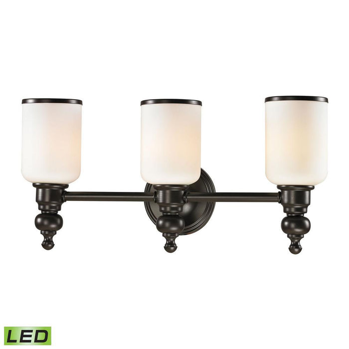 Elk Bristol 3 Light Vanity Lamp In Oil Rubbed Model: 11592/3-LED