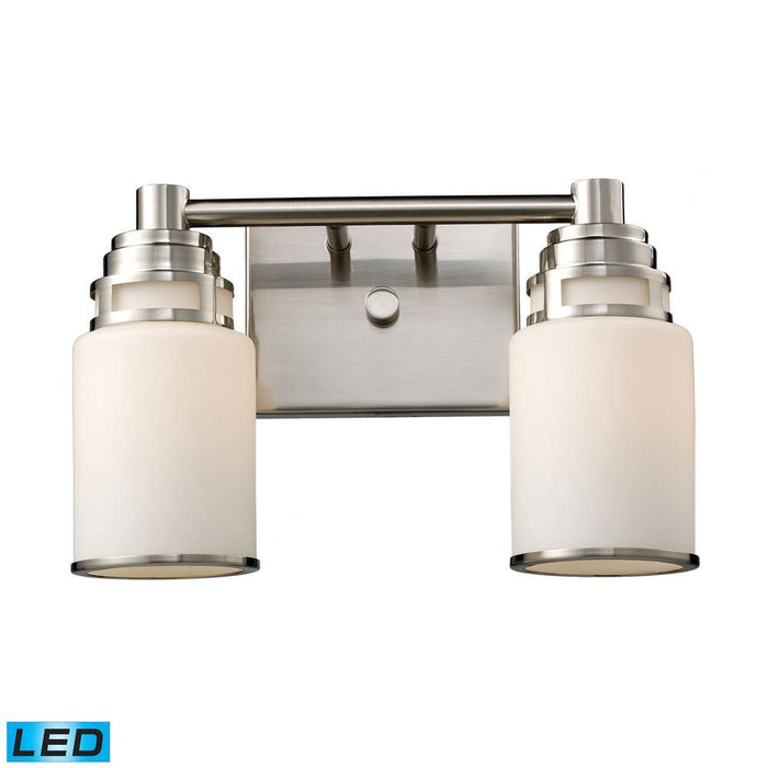 Elk Bryant 2 Light Vanity Lamp In Satin Nickel Model: 11265/2-LED