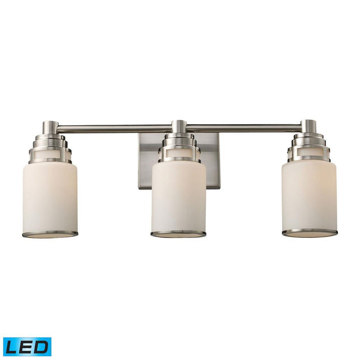 Elk Bryant 3 Light Vanity Lamp In Satin Nickel Model: 11266/3-LED