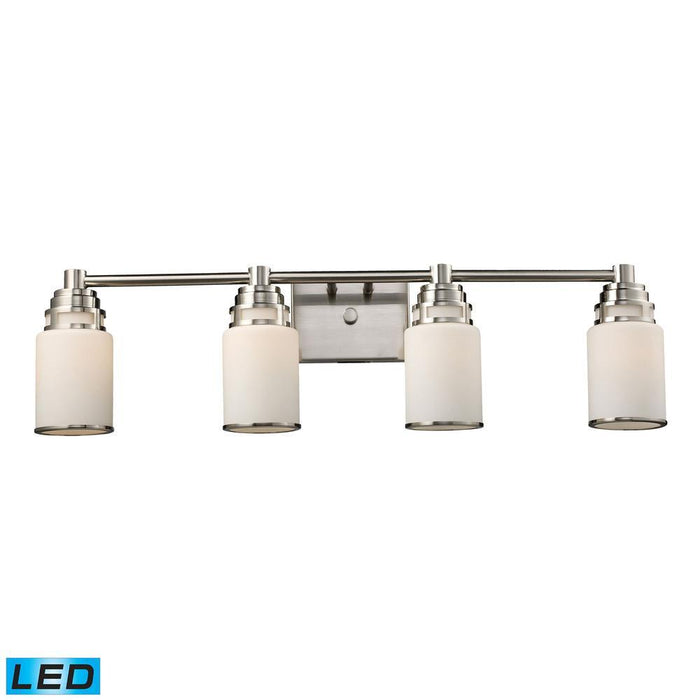 Elk Bryant 4 Light Vanity Lamp In Satin Nickel Model: 11267/4-LED