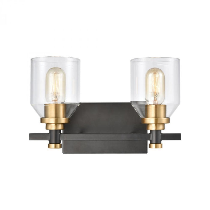 Elk Cambria 2 Light Vanity Light In Matte Black Model: 15401/2