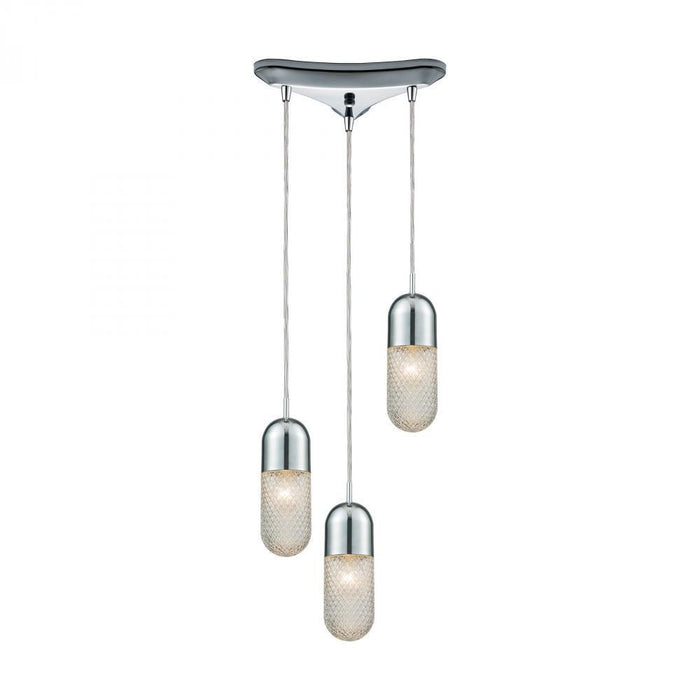 Elk Capsula 3 Light Triangular Pendant Fixture In Model: 56661/3