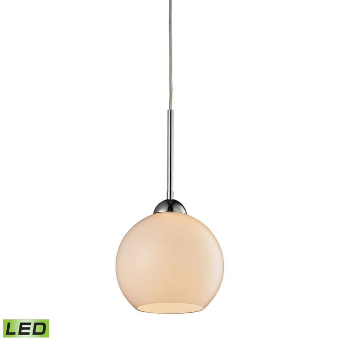 Elk Cassandra 1 Light Mini Pendant In Polished Model: 10240/1WH-LED