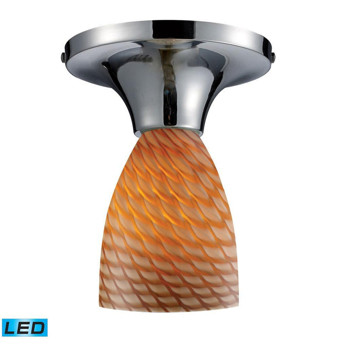 Elk Celina 1 Light Semi Flush In Chrome With Coco Model: 10152/1PC-C-LED