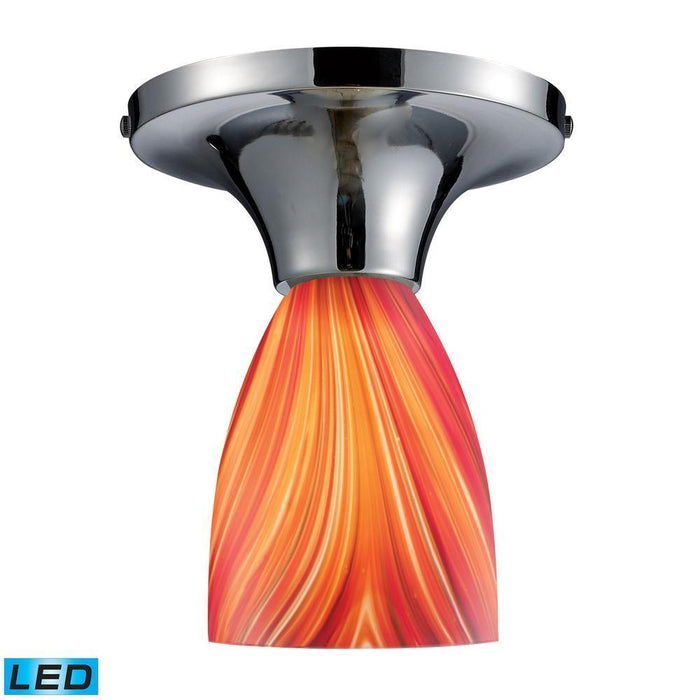 Elk Celina 1 Light Semi Flush In Chrome With Model: 10152/1PC-M-LED