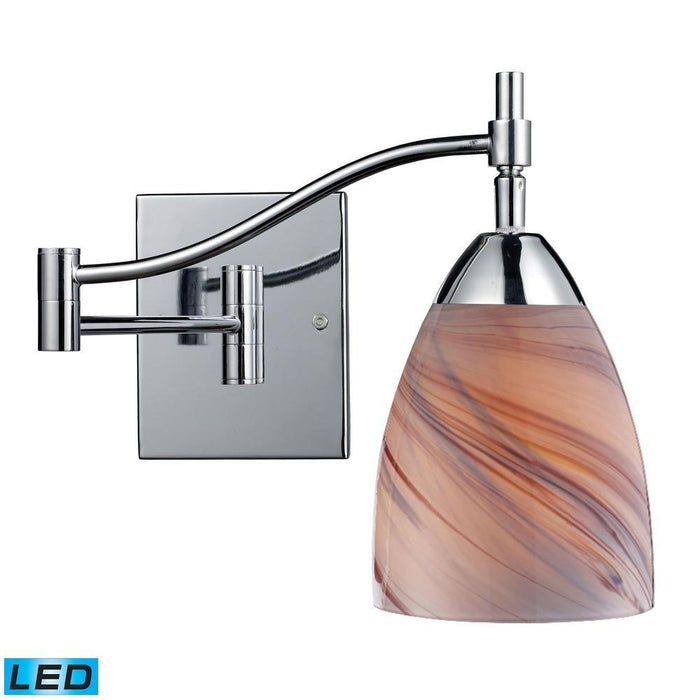 Elk Celina 1 Light Swingarm Wall Lamp In Chrome Model: 10151/1PC-CR-LED