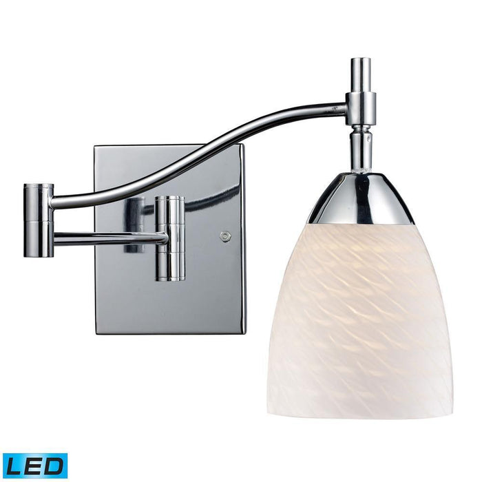 Elk Celina 1 Light Swingarm Wall Lamp In Chrome Model: 10151/1PC-WS-LED