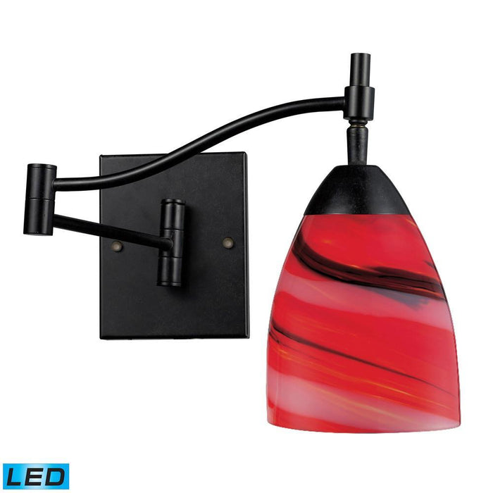 Elk Celina 1 Light Swingarm Wall Lamp In Dark Model: 10151/1DR-CY-LED