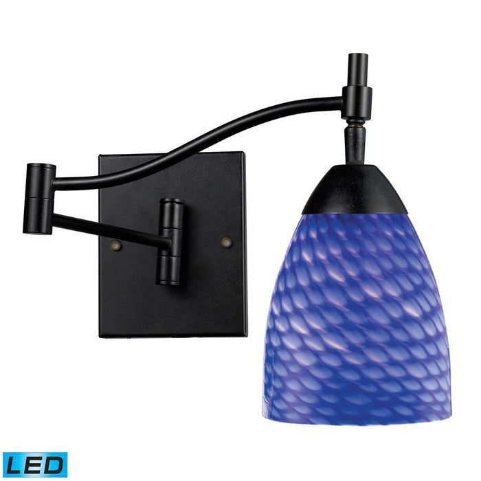 Elk Celina 1 Light Swingarm Wall Lamp In Dark Model: 10151/1DR-S-LED