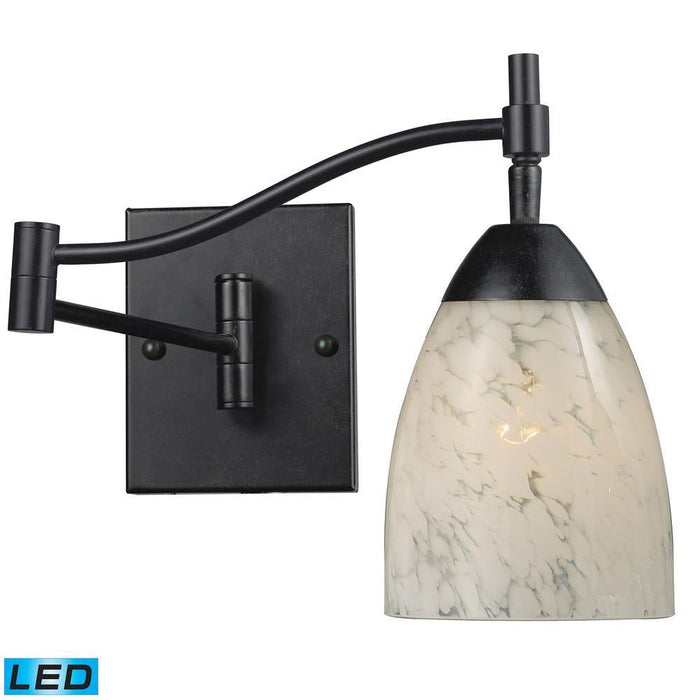 Elk Celina 1 Light Swingarm Wall Lamp In Dark Model: 10151/1DR-SW-LED