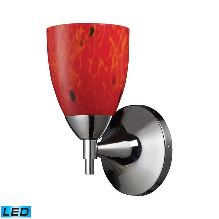 Elk Celina 1 Light Wall Lamp In Polished Chrome Model: 10150/1PC-FR-LED