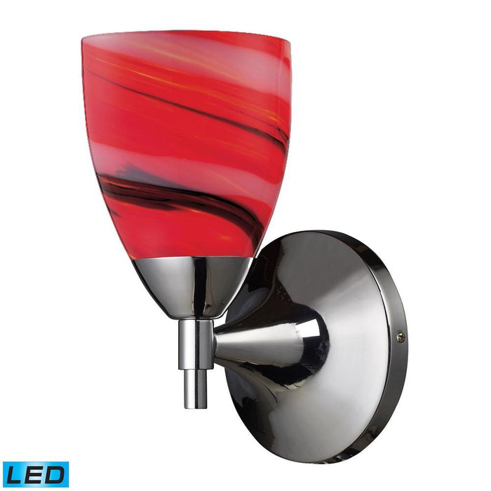 Elk Celina 1 Light Wall Lamp In Polished Chrome Model: 10150/1PC-CY-LED