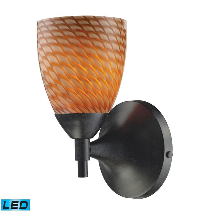 Elk Celina 1 Light Wall Lamp In Dark Rust With Model: 10150/1DR-C-LED