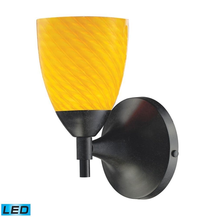 Elk Celina 1 Light Wall Lamp In Dark Rust With Model: 10150/1DR-CN-LED