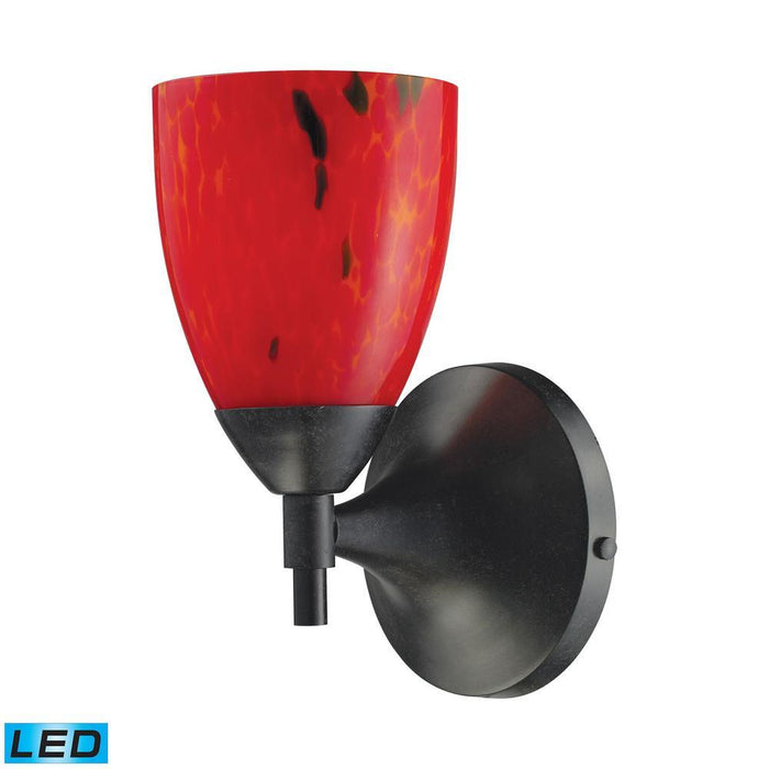 Elk Celina 1 Light Wall Lamp In Dark Rust With Model: 10150/1DR-FR-LED