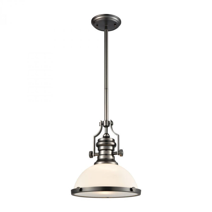 Elk Chadwick 1 Light Pendant In Black Nickel With Model: 67204-1