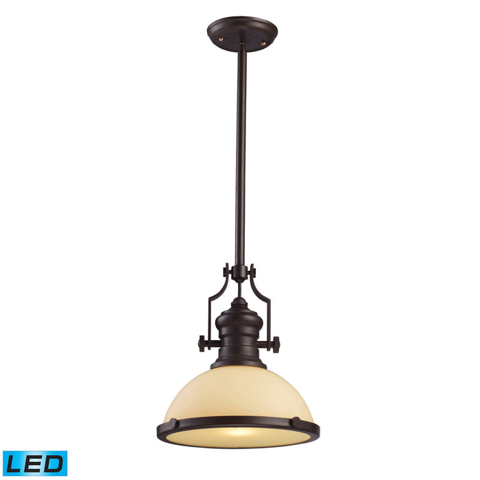 Elk Chadwick 1 Light Pendant In Oiled Bronze With Model: 66133-1-LED