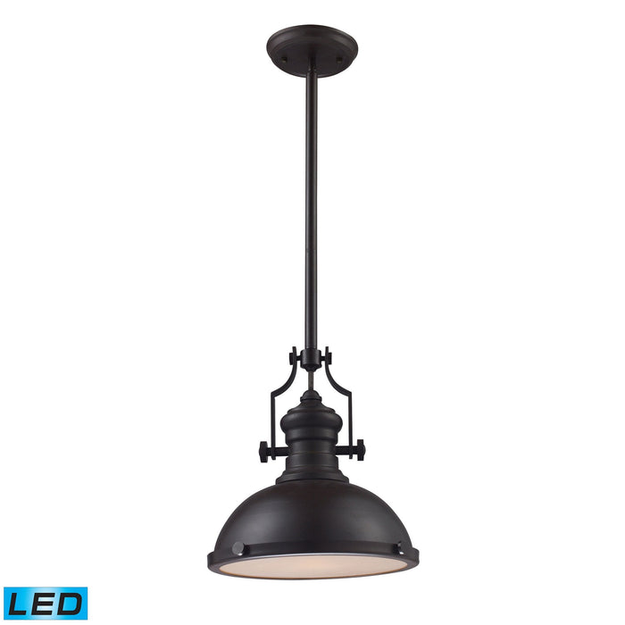 Elk Chadwick 1 Light Pendant In Oiled Bronze With Model: 66134-1-LED