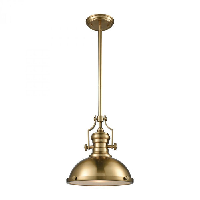 Elk Chadwick 1 Light Pendant In Satin Brass With Model: 66594-1