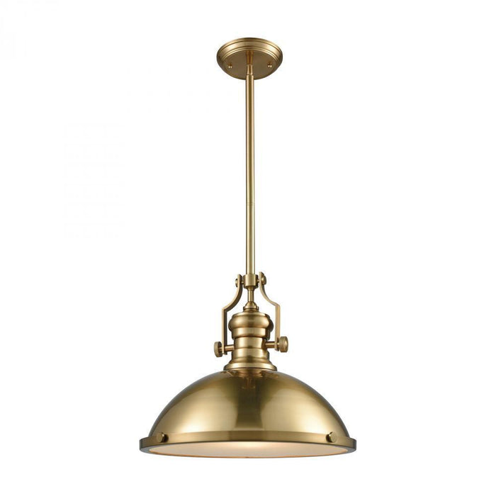 Elk Chadwick 1 Light Pendant In Satin Brass With Model: 66598-1