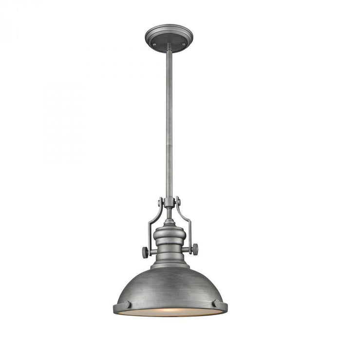 Elk Chadwick 1 Light Pendant In Weathered Zinc Model: 66584-1