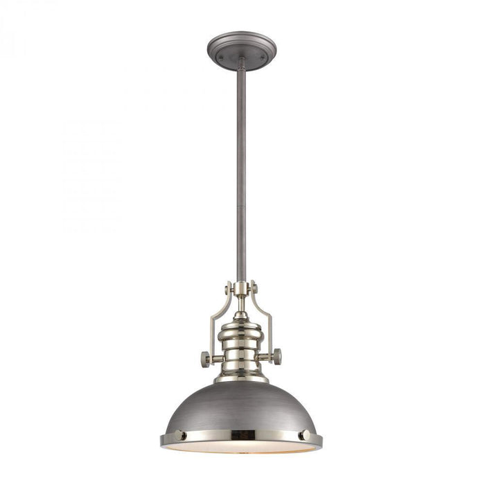 Elk Chadwick 1 Light Pendant In Weathered Zinc Model: 67235-1