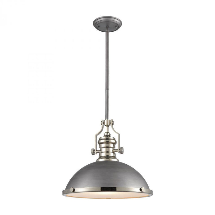 Elk Chadwick 1 Light Pendant In Weathered Zinc Model: 67236-1