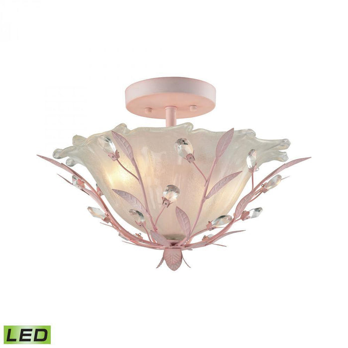 Elk Circeo 2 Light Semi Flush In Light Pink With Model: 18151/2-LED